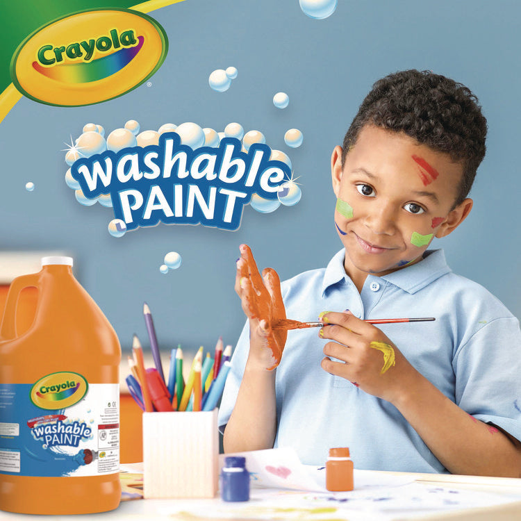 Washable Paint, Orange, 1 Gal Bottle