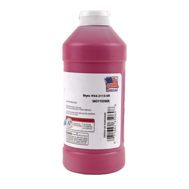 Artista Ii Washable Tempera Paint, Magenta, 16 Oz Bottle