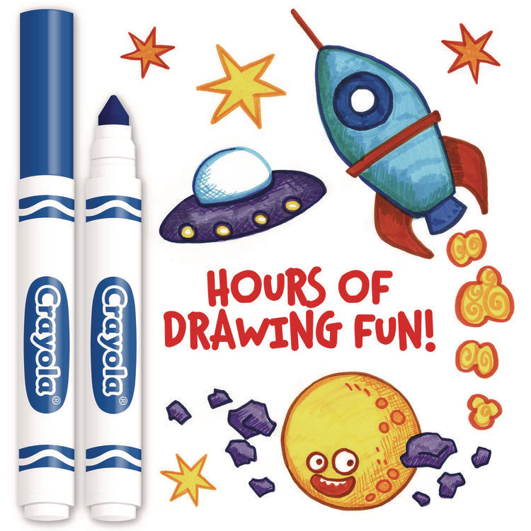 Broad Line Washable Markers, Broad Bullet Tip, Blue, 12/box