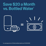 Water Faucet Mount Filtration System with 1 Elite Advanced Replacement Filter, White