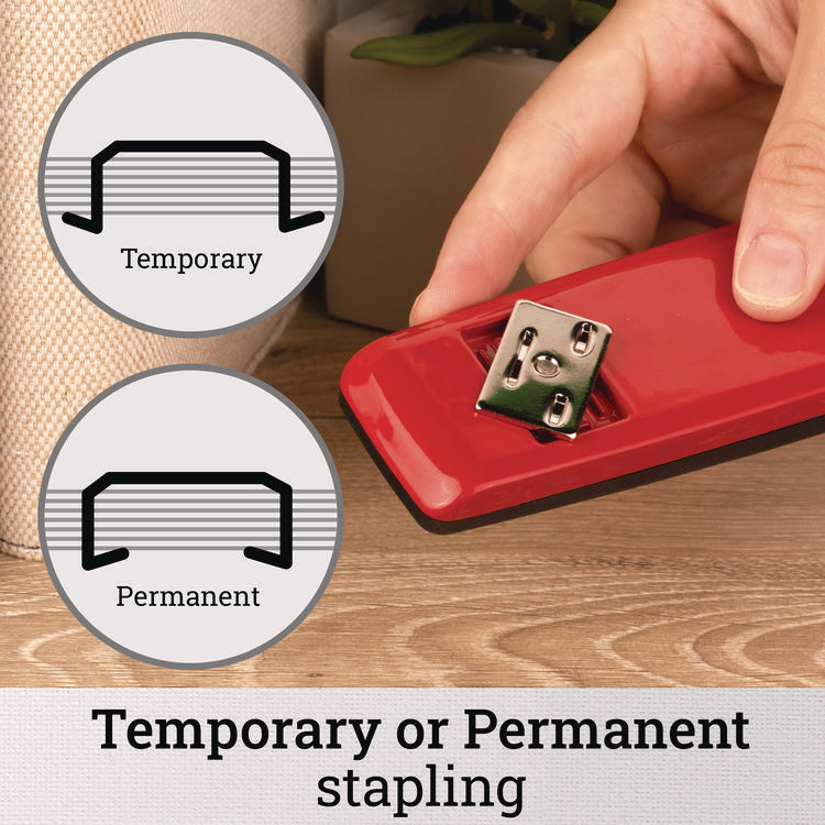 747 Business Full Strip Desk Stapler, 30-Sheet Capacity, Rio Red