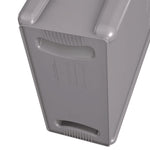 Slim Jim Waste Container with Handles, 16 gal, Plastic, Light Gray
