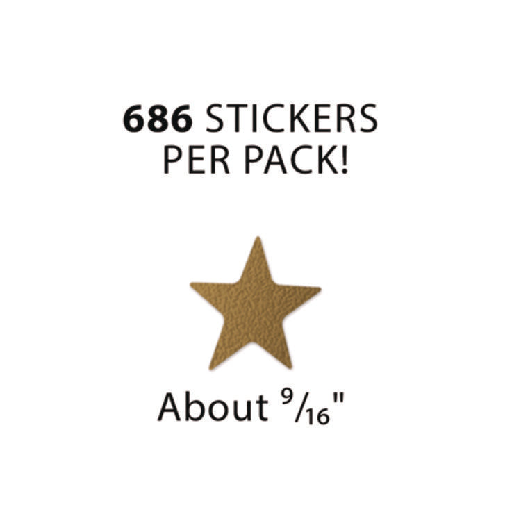Sticker Valu-Pak, Foil Stars, 686/pack