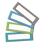 Chevron Labels Magnetic Accents, Chevron Labels, 1.5" x  4.75", Assorted Colors, 20/Pack