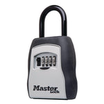 Locking Combination 5 Key Steel Box, 3.25" Wide, Black/Silver