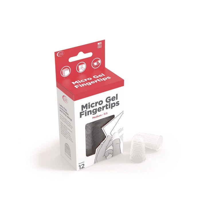 Micro-Gel Fingertips, Size 11.5, Medium, Clear, 12/Pack