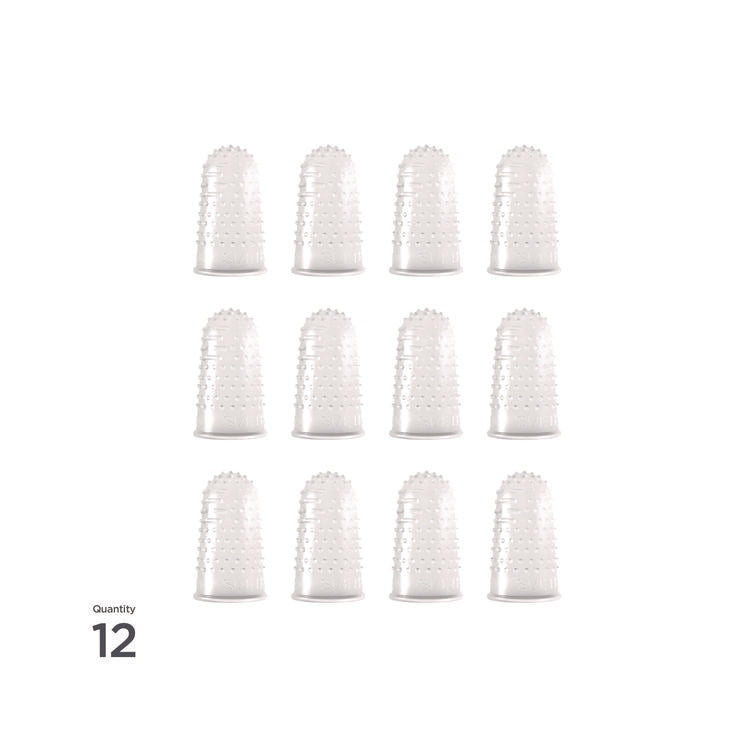 Micro-Gel Fingertips, Size 11.5, Medium, Clear, 12/Pack