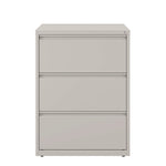 Lateral File, 3 Legal/Letter-Size File Drawers, Light Gray, 30" x 18.62" x 40.25"