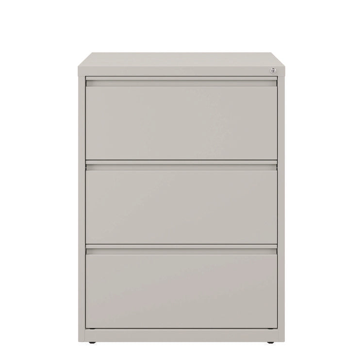 Lateral File, 3 Legal/Letter-Size File Drawers, Light Gray, 30" x 18.62" x 40.25"