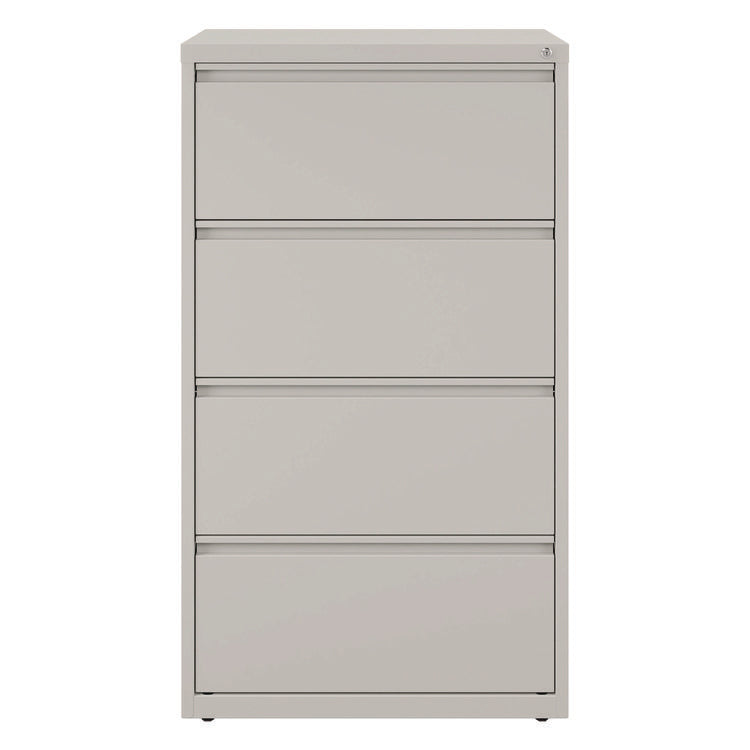 Lateral File, 4 Legal/Letter-Size File Drawers, Light Gray, 30" x 18.62" x 52.5"