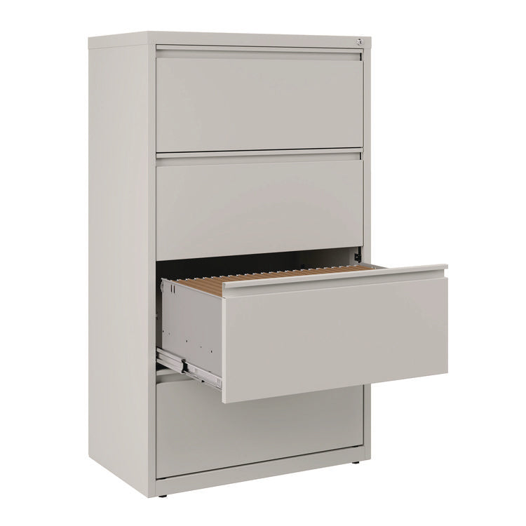 Lateral File, 4 Legal/Letter-Size File Drawers, Light Gray, 30" x 18.62" x 52.5"