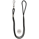 Lanyard, Metal J-Hook Fastener, 20" Long, Black, 12/Pack