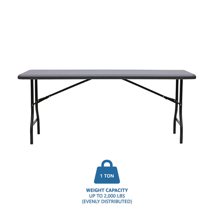IndestrucTable Industrial Folding Table, Rectangular, 72" x 30" x 29", Charcoal