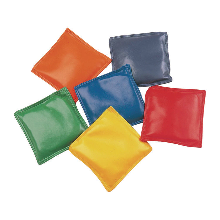 Bean Bag Set, Vinyl, 4", Assorted Colors, 12/box