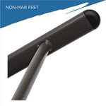 Rough n Ready Commercial Folding Chair, Supports Up to 350 lb, 15.25" Seat Height, Charcoal Seat, Charcoal Back, Silver Base