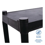 Rough n Ready Open Storage System, Four-Shelf, Injection-Molded Polypropylene, 32w x 13d x 54h, Black