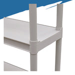 Rough n Ready Open Storage System, Four-Shelf, Injection-Molded Polypropylene, 32w x 13d x 54h, Platinum