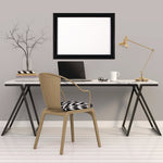 Home Decor Magnetic Dry Erase Board, 23" x 17", White Surface, Black Wood Frame