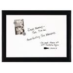 Home Decor Magnetic Dry Erase Board, 23" x 17", White Surface, Black Wood Frame