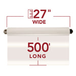 Ezload Roll Film, Nap I, 1.5 Mil, 27" X 500 Ft, Gloss Clear, 2/box