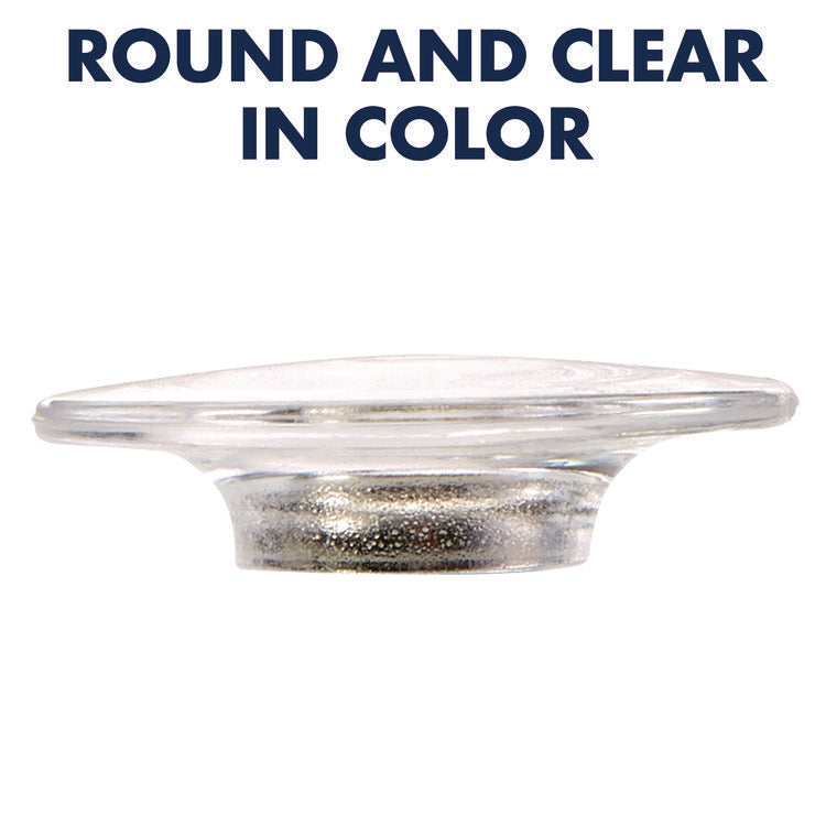 Glass Magnets, Circles, Large, 0.45" Diameter, Clear, 6/Pack