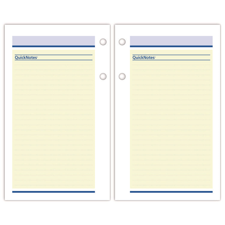 QuickNotes Desk Calendar Refill, 3.5 x 6, White/Yellow/Blue Sheets, 12-Month (Jan to Dec): 2025