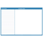 Horizontal Reversible/Erasable Wall Planner, 36 x 24, White/Blue Sheets, 12-Month (Jan to Dec): 2025