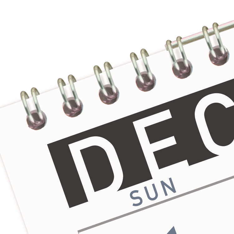 Three-Month Reference Wall Calendar, Contemporary Artwork/Formatting, 12 x 27, White Sheets, 15-Month: Dec 2024 to Feb 2026