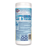 Disinfecting Wipes, Bleach Free Cleaning Wipes, 1-Ply, 7 x 8, Crisp Lemon, White, 35/Canister