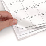 Compact Desk Pad, 18 x 11, White Sheets, Black Binding, Clear Corners, 12-Month (Jan to Dec): 2025