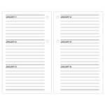 Desk Calendar Refill, 3.5 x 6, White Sheets, 12-Month (Jan to Dec): 2025