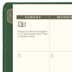 Recycled Monthly Planner, 11 x 9, Green Cover, 13-Month: Jan 2025 to Jan 2026