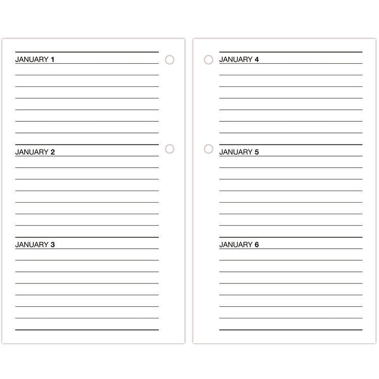 Desk Calendar Refill with Tabs, 3.5 x 6, White Sheets, 12-Month (Jan to Dec): 2025