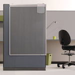 Workstation Privacy Screen, 36w X 48d, Translucent Clear/silver
