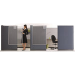 Workstation Privacy Screen, 36w X 48d, Translucent Clear/silver