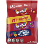 Skittles, Starburst and Life Savers Fun Size Fruity Candy Assortment, 45.85 oz Bag, 135 Pieces, Individually Wrapped