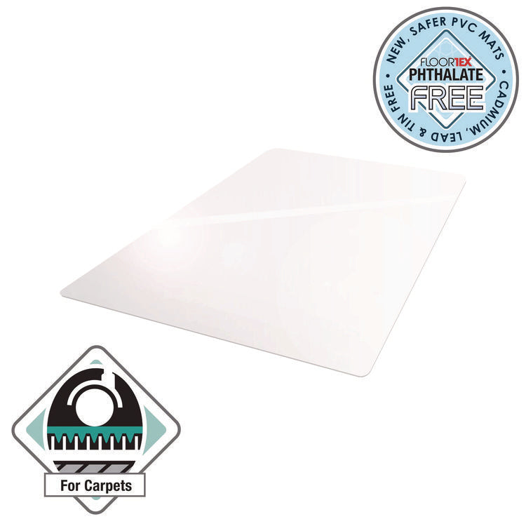 Cleartex Advantagemat Phthalate Free PVC Chair Mat for Low Pile Carpets, 36" w x 48" l, Clear