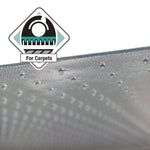 Cleartex Ultimat XXL Polycarbonate Square General Office Mat for Carpets, 60 x 60, Clear