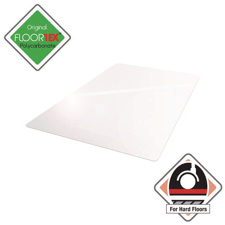 Cleartex Ultimat Polycarbonate Chair Mat for Hard Floors, 48" w x 53" l, Clear