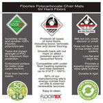 Cleartex Ultimat Polycarbonate Chair Mat for Hard Floors, 48" w x 60" l, Clear