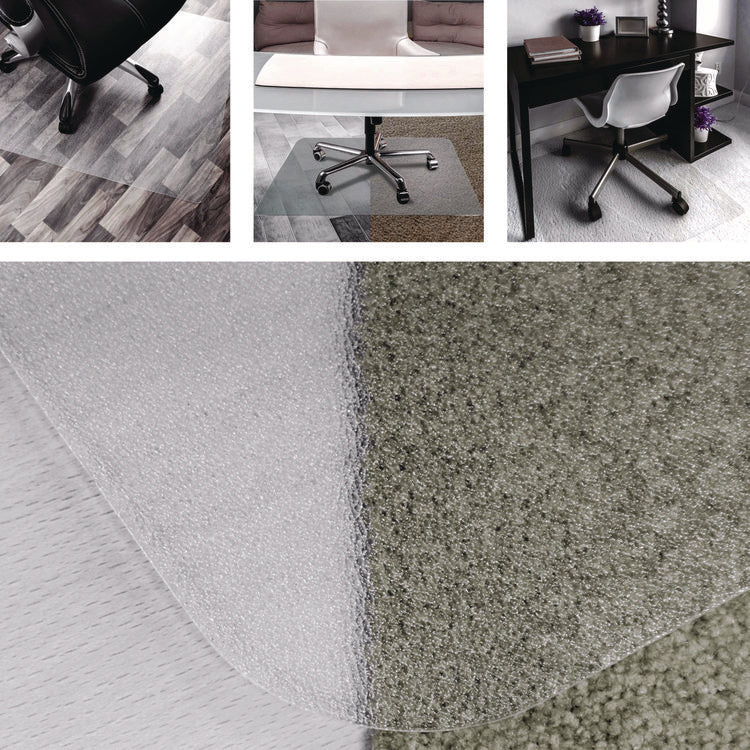 Cleartex Unomat Anti-Slip Chair Mat for Hard Floors/Flat Pile Carpets, 35" w x 47" l, Clear