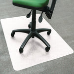 Cleartex Polypropylene Foldable Chair Mat for Carpets, 35" w x 46" l, Translucent