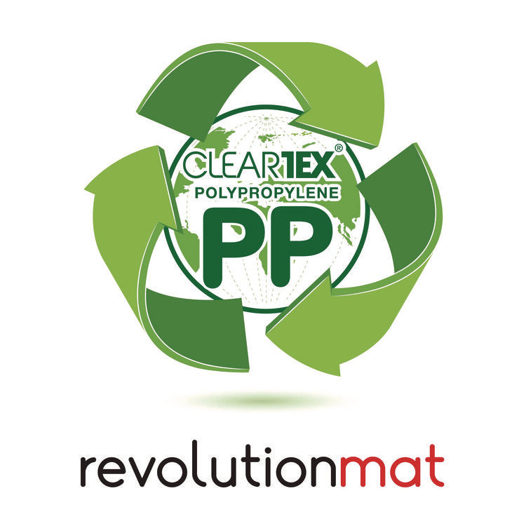 Cleartex Polypropylene Anti-Slip Foldable Chair Mat for Hard Floors, 35" w x 46" l, Translucent