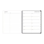 Analeis Monthly Planner, Floral Artwork, 10 x 8, White/Black/Coral Cover, 12-Month (Jan to Dec): 2025