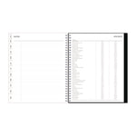 Analeis Monthly Planner, Floral Artwork, 10 x 8, White/Black/Coral Cover, 12-Month (Jan to Dec): 2025