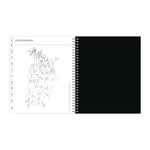 Analeis Monthly Planner, Floral Artwork, 10 x 8, White/Black/Coral Cover, 12-Month (Jan to Dec): 2025