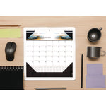 Recycled Full-Color Monthly Desk Pad Calendar, Nature Photography, 22 x 17, Black Binding/Corners,12-Month (Jan to Dec): 2025