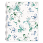 Lindley Weekly/Monthly Planner, Floral Artwork, 11 x 8.5, White/Blue/Green Cover, 12-Month (Jan to Dec): 2025