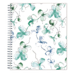 Lindley Monthly Planner, Floral Artwork, 10 x 8, White/Blue/Green Cover, 12-Month (Jan to Dec): 2025