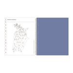 Lindley Monthly Planner, Floral Artwork, 10 x 8, White/Blue/Green Cover, 12-Month (Jan to Dec): 2025